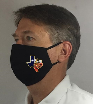 Texas Masonic over Ears Face covering - 100% USA MADE